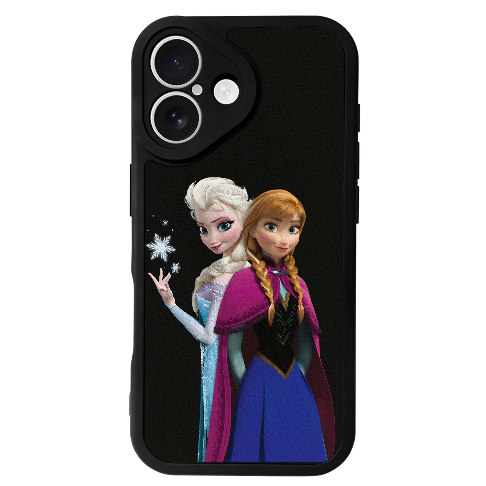 （画像用） アナと雪の女王 アンナ エルサ Frozen Anna Elsa 【iPhone 16シリーズ対応】シリコンスマホケース（レザー調） 材質：シリコン